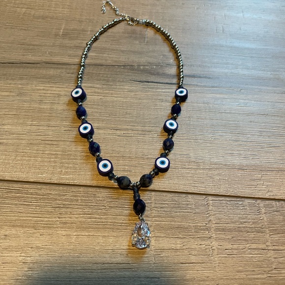 Blue Evil Eye Necklace - Picture 2 of 2
